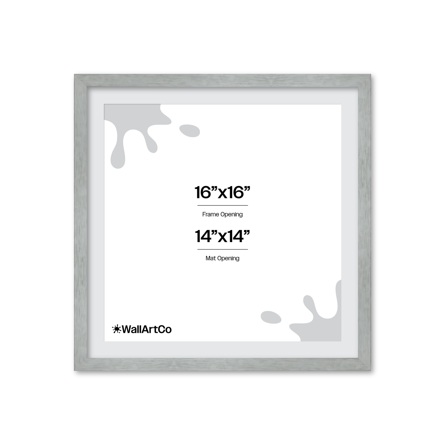 Heathered White Linden Wall Frame