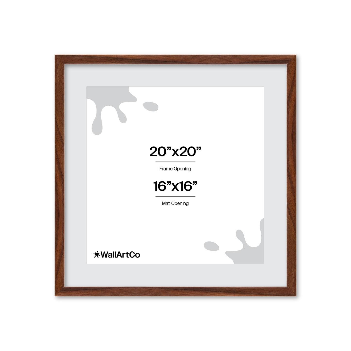 20" x 20" Dark Walnut Hudson Narrows Wall Frame