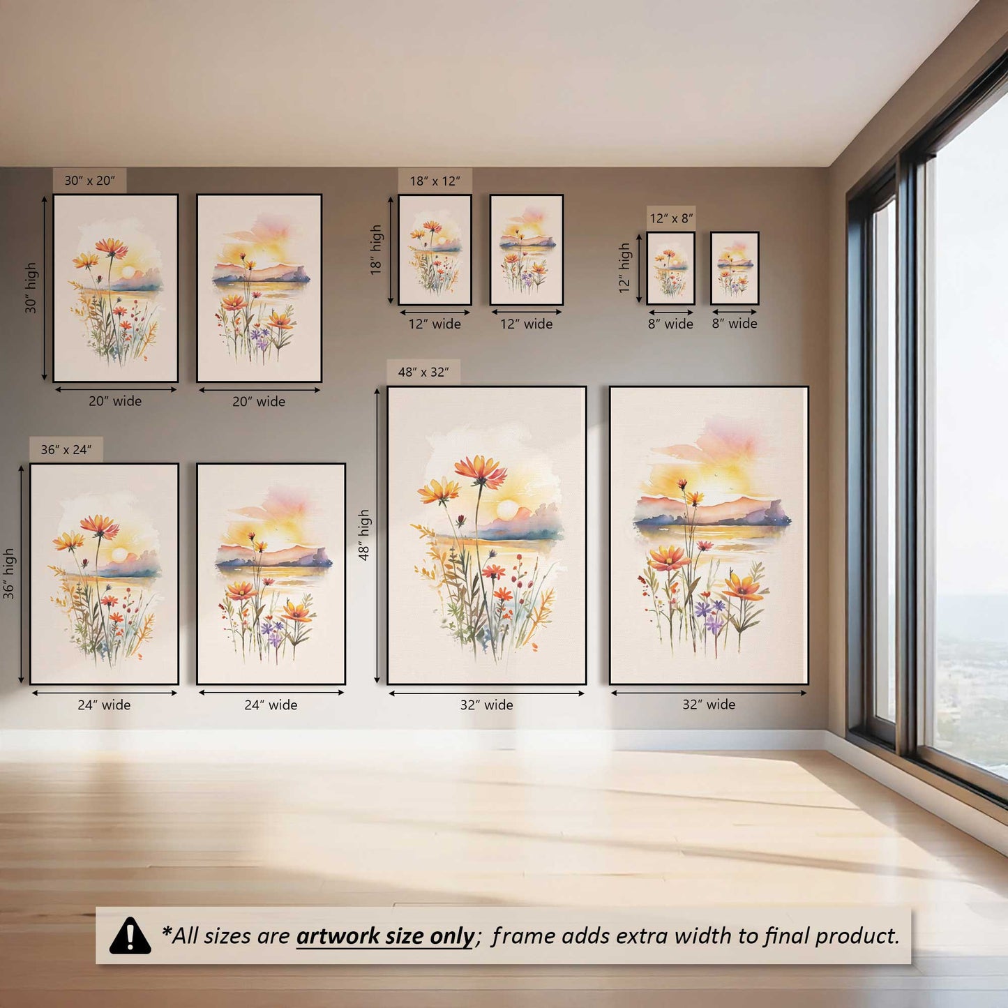 Sunshine Bloom Burst, Set of 2 Canvas Prints