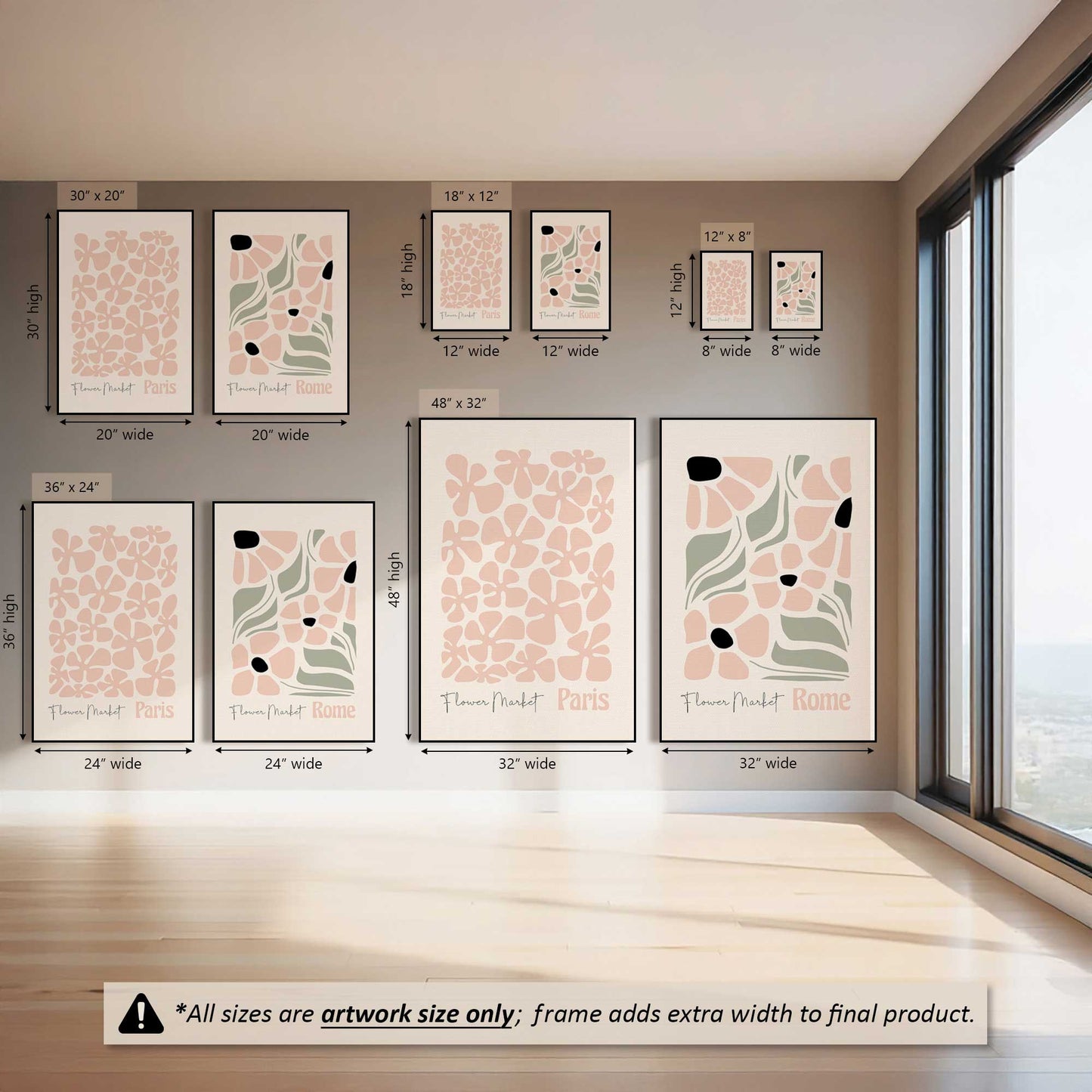 Petals of Europe, Set of 2 Canvas Prints