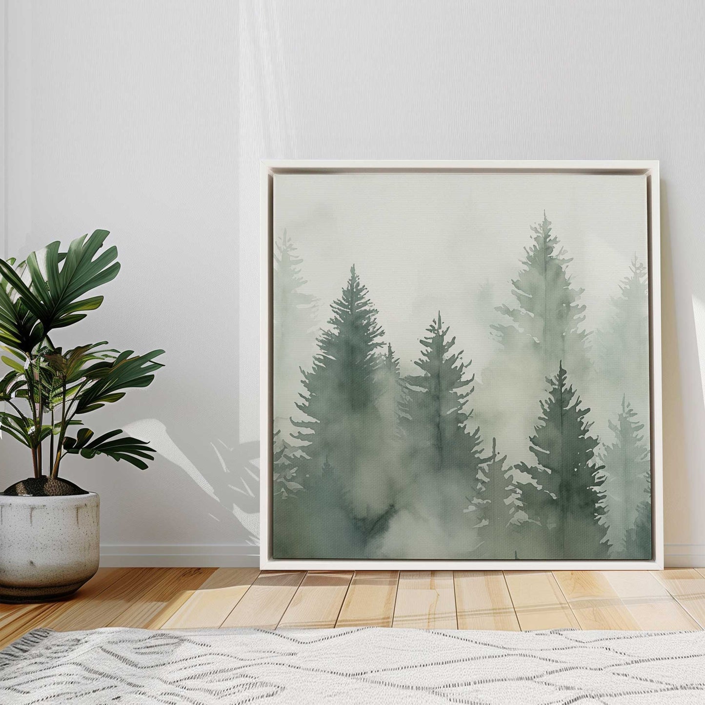 Hazy Forest Morning II Canvas Print