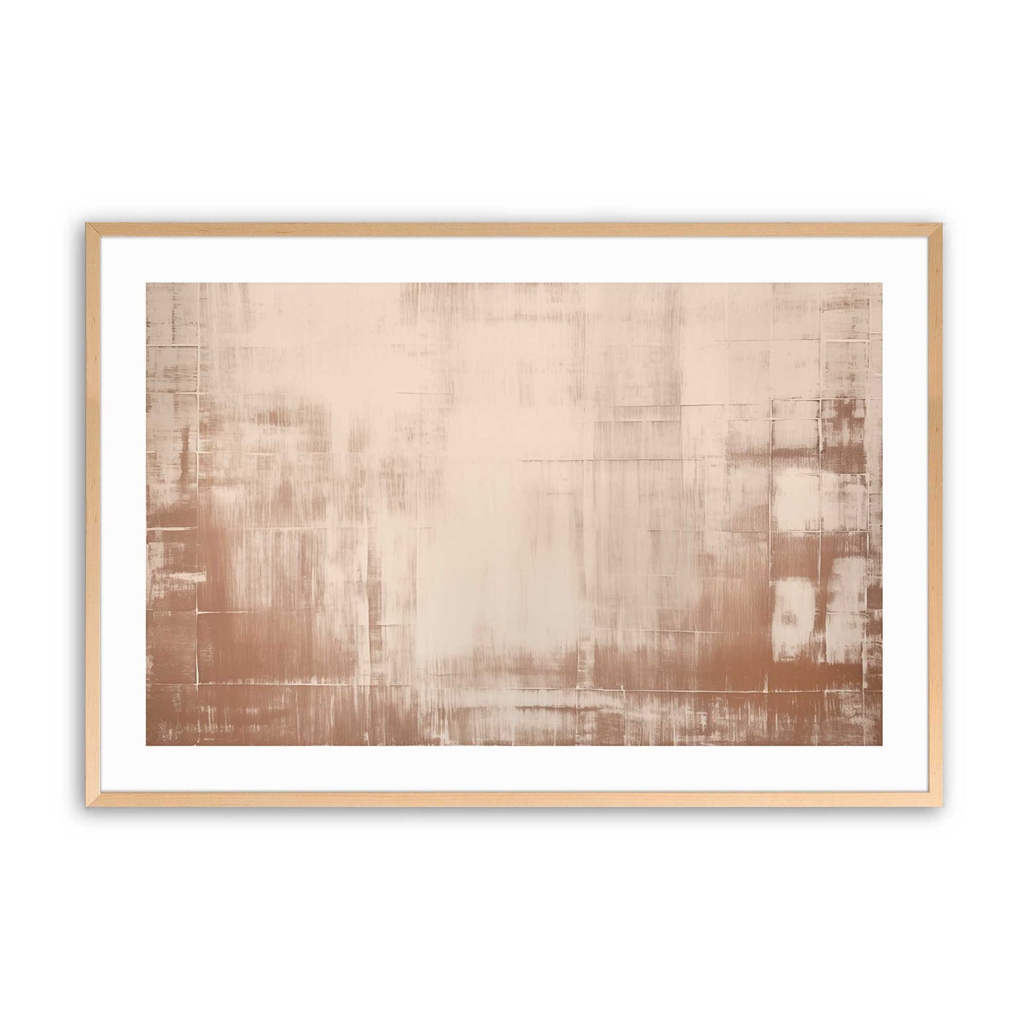Soft Earth Brushstrokes Art Print, Set of 2