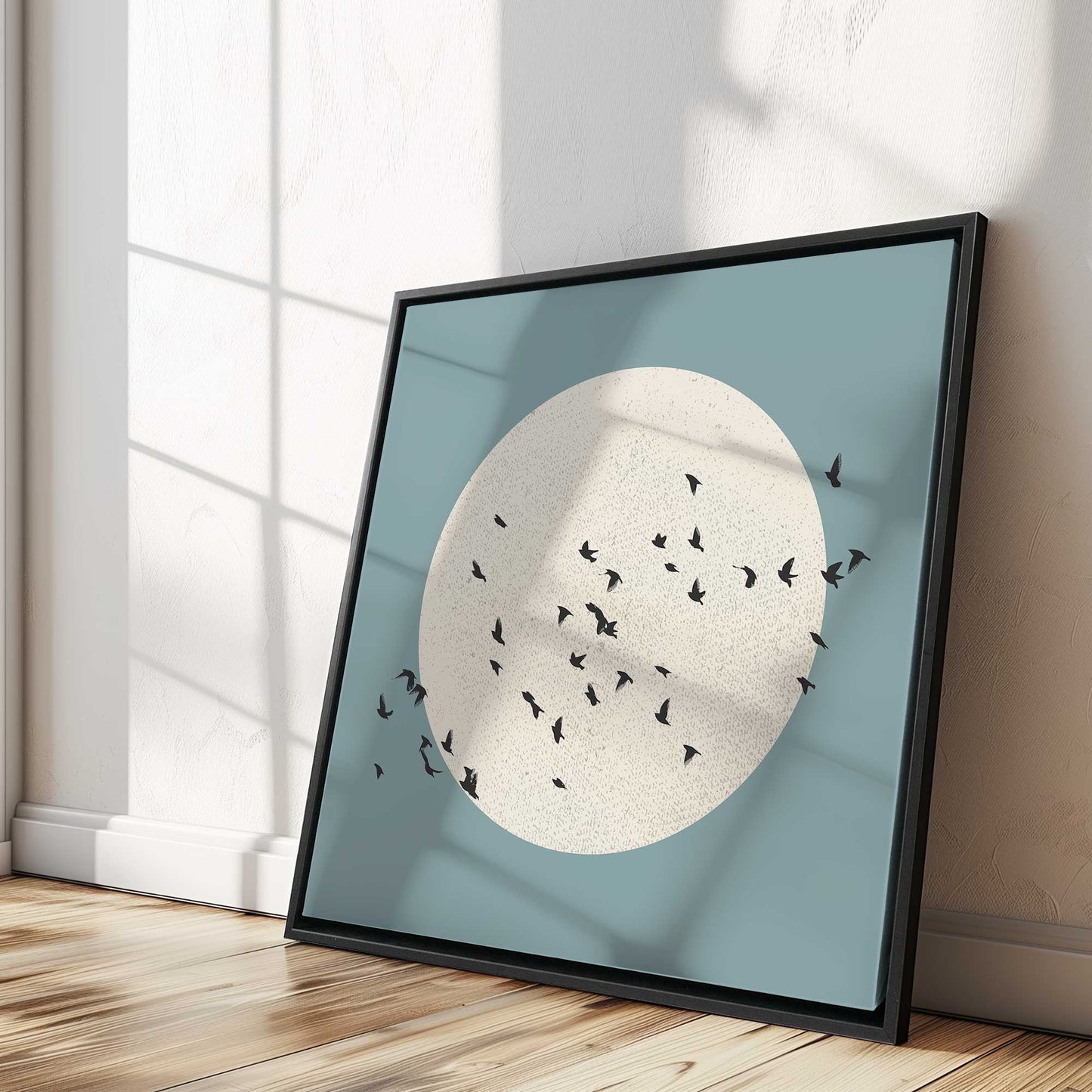 Full Moon Flock Canvas Print