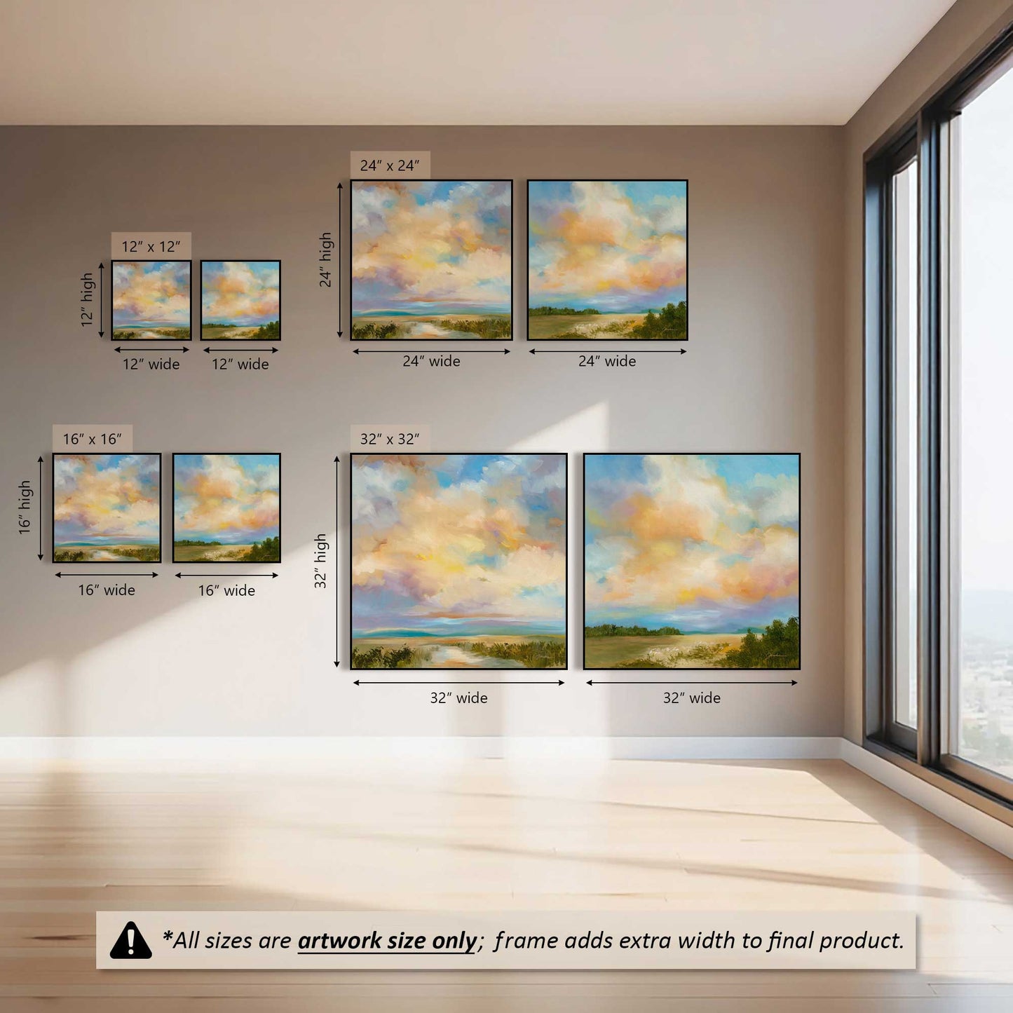 Sky Glow Magic, Set of 2 Canvas Prints