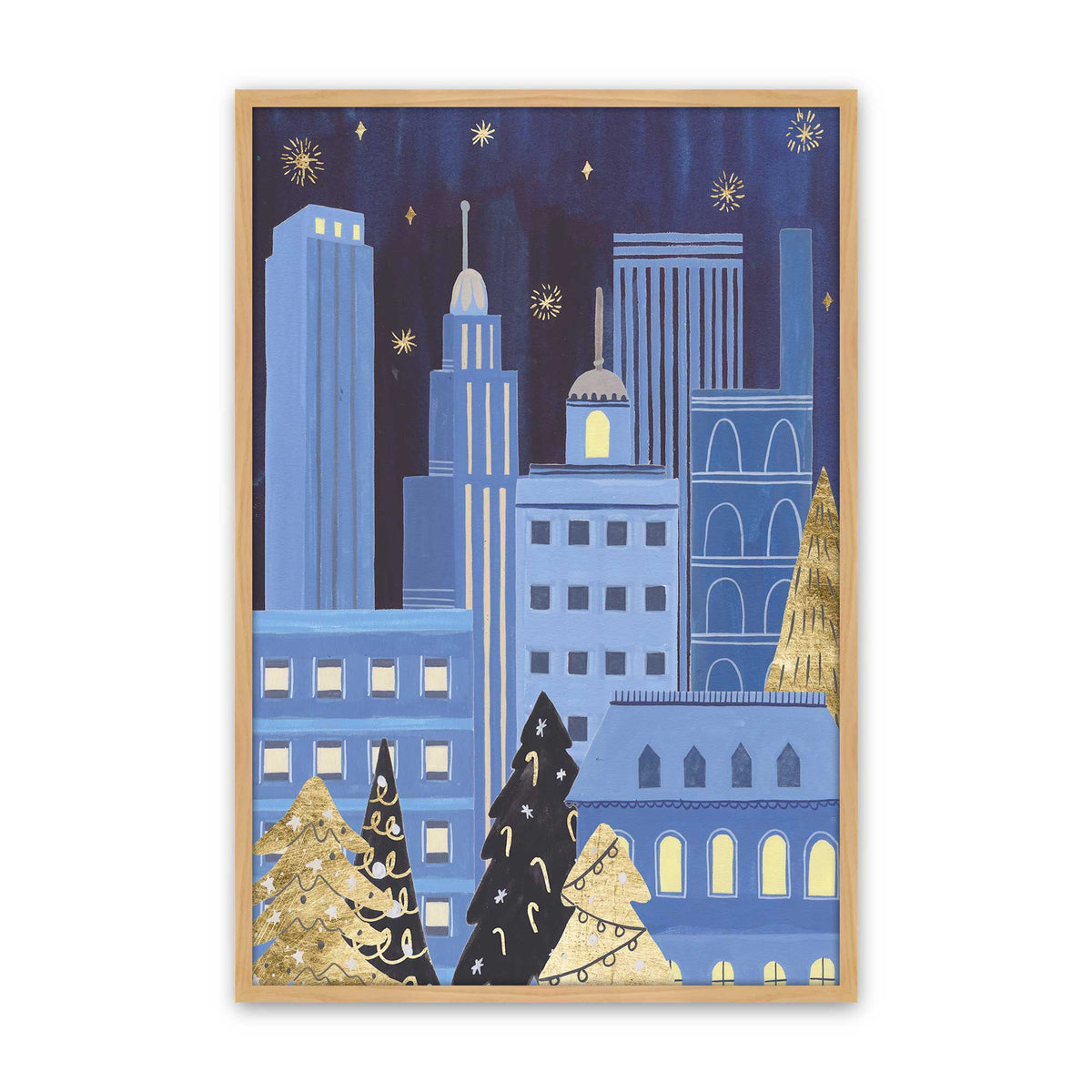 Twinkle Town Nights, Set of 4 Paper Prints