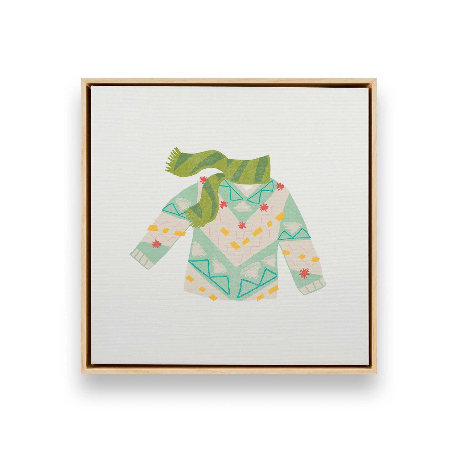 Cozy Knit Christmas, Set of 4 Canvas Prints