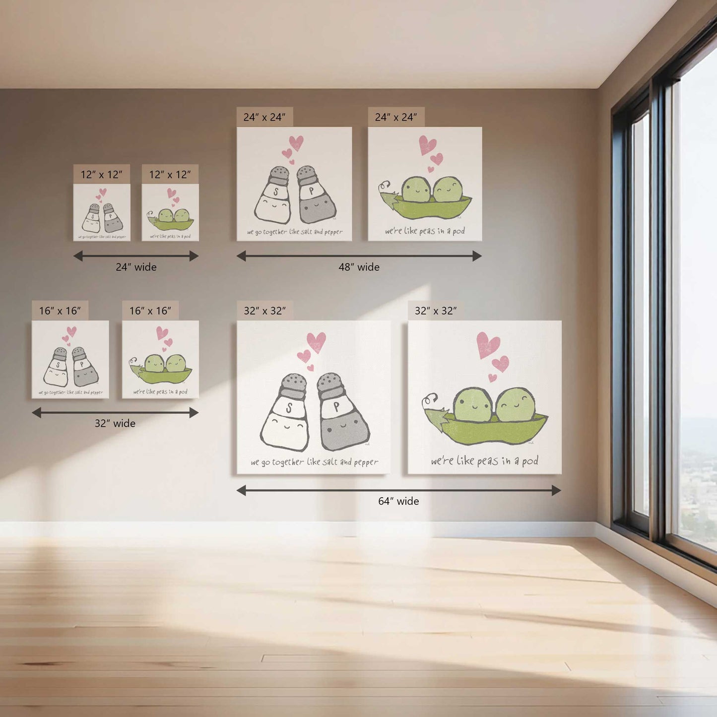 Best Match Duo Canvas Print, Set of 2