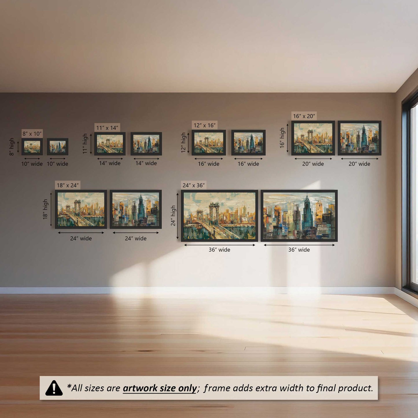 City Skylines Set of 2 Art Prints