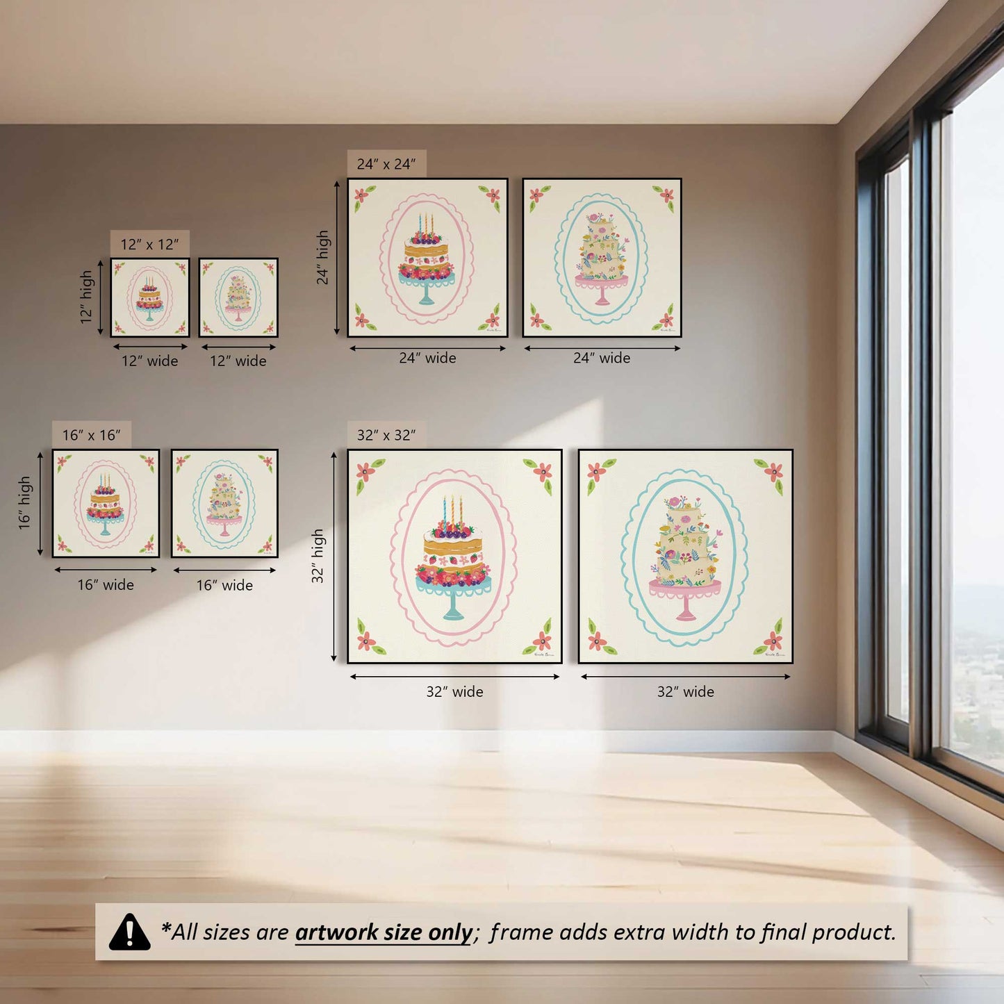 Sweet Slice Party, Set of 2 Canvas Prints