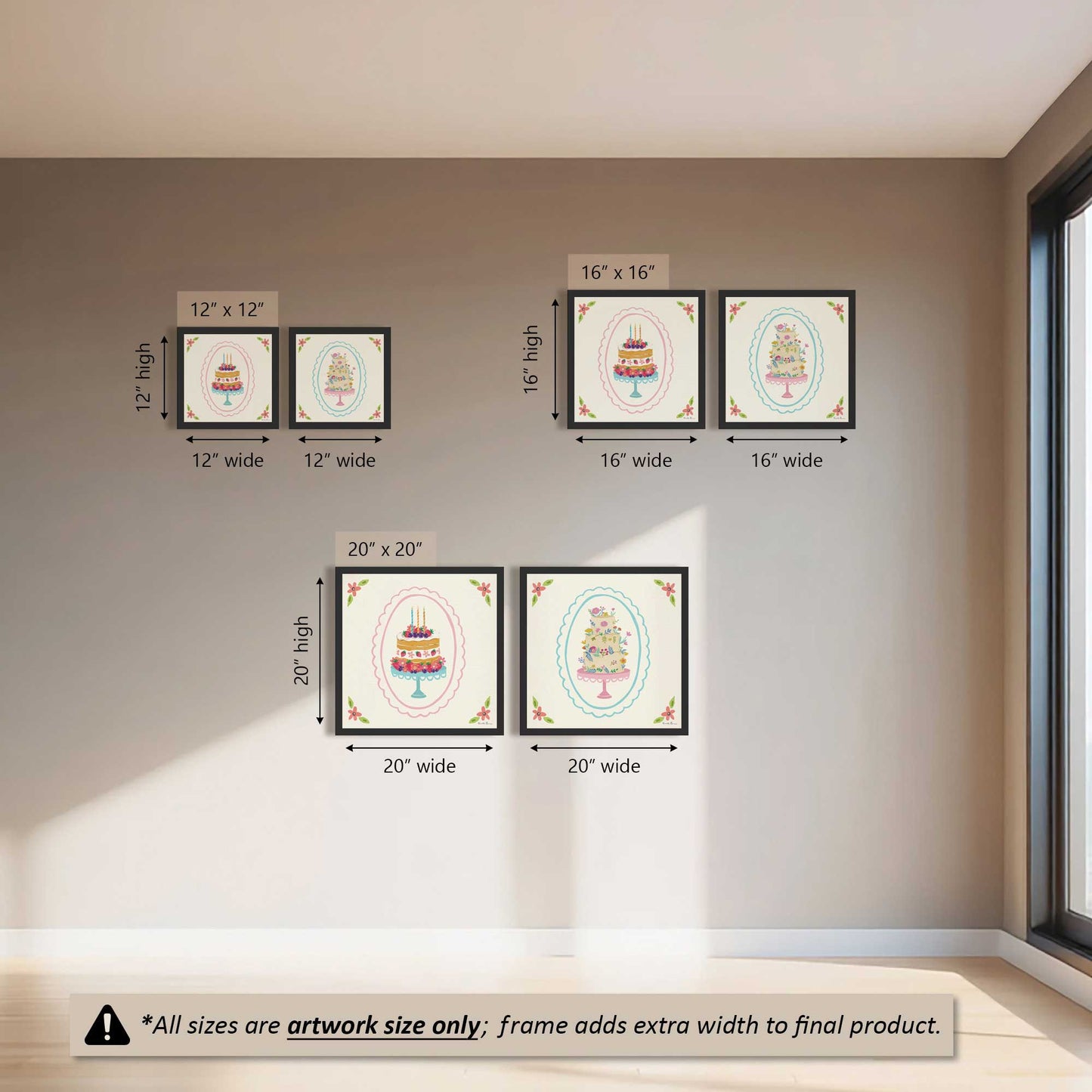 Sweet Slice Party Set of 2 Art Prints
