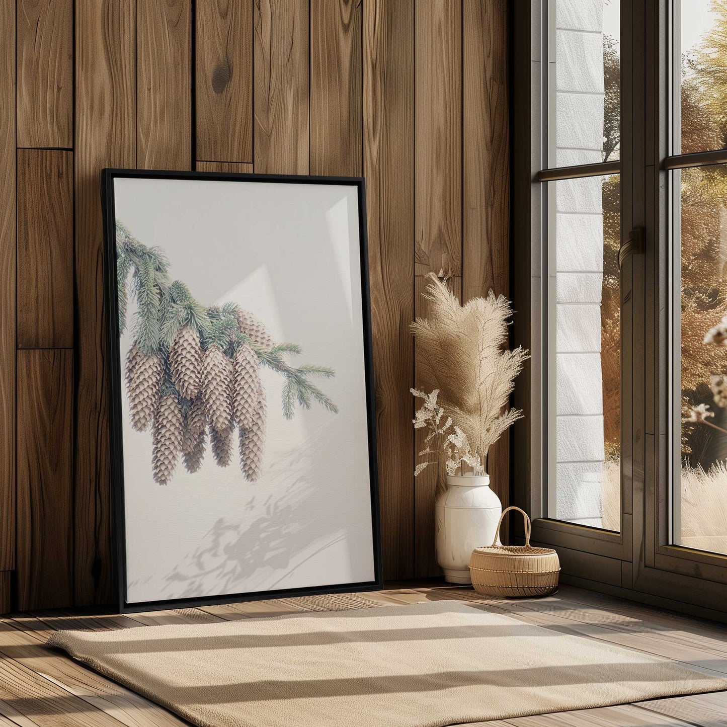 Winter Pinecones Canvas Print