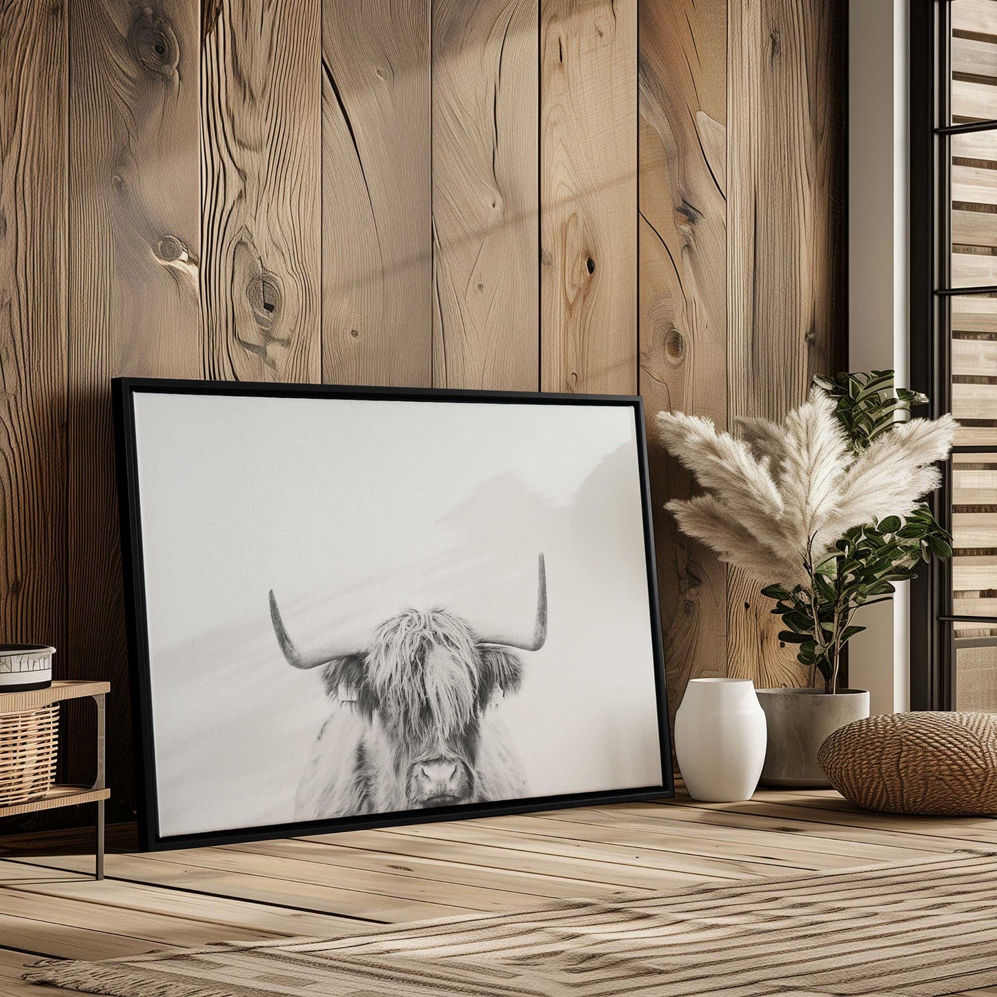 Higland Cow Portrait Canvas Print