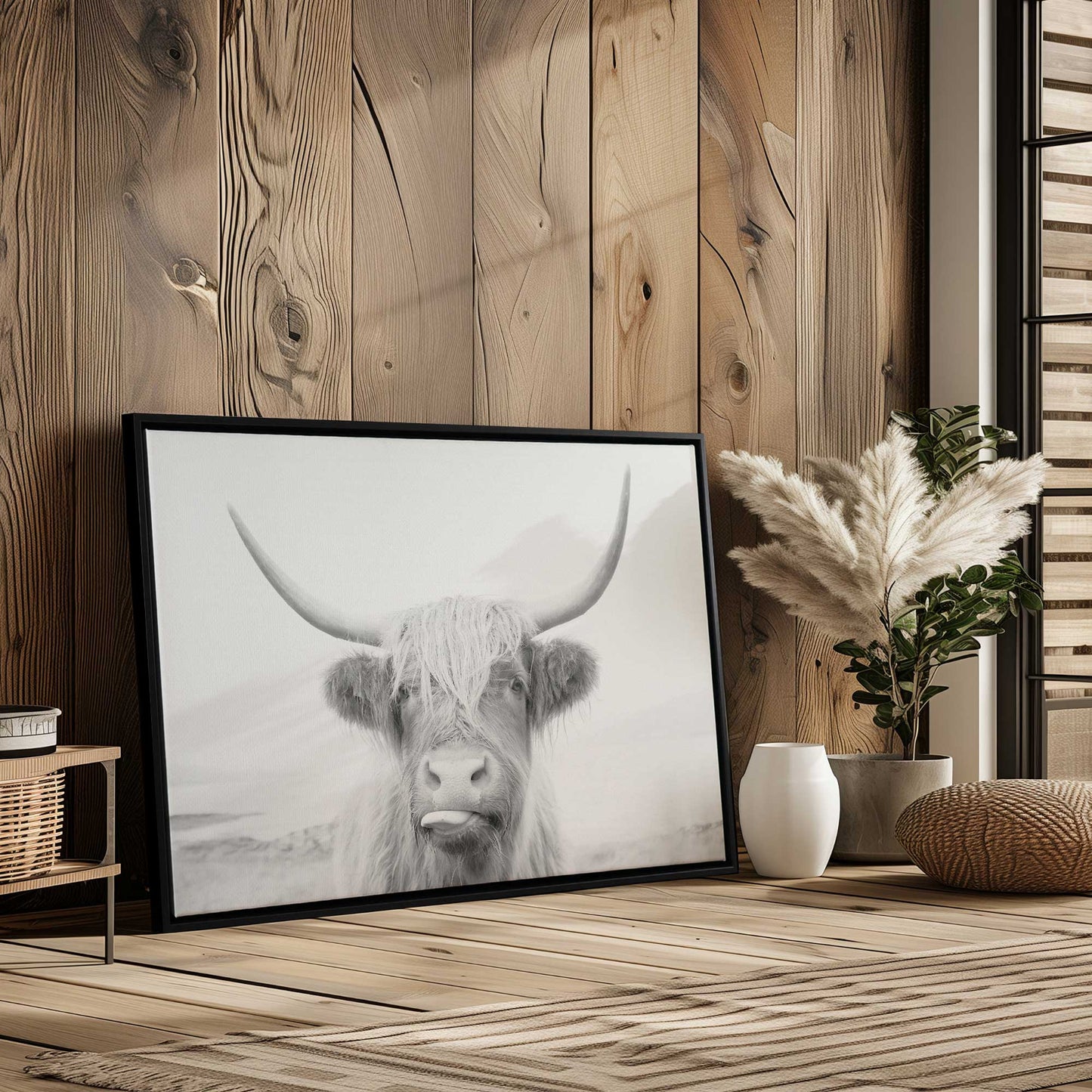 Silly Highland Cow Canvas Print