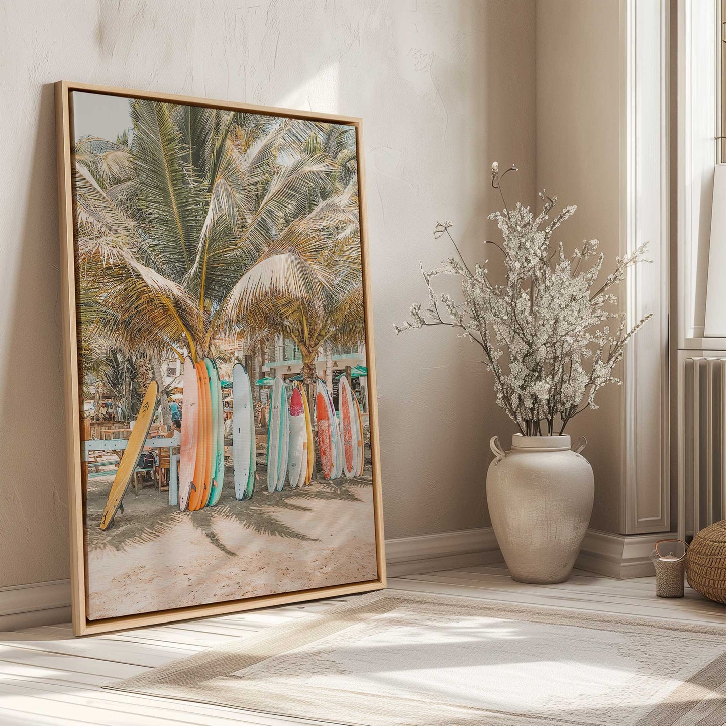 Row of Surfboards Canvas Print
