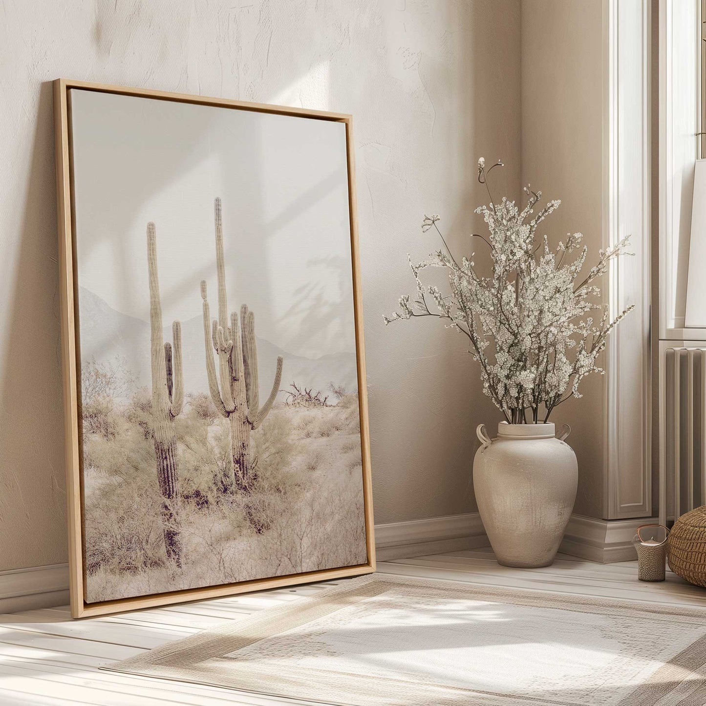 Tall Cactus in the Sun Canvas Print