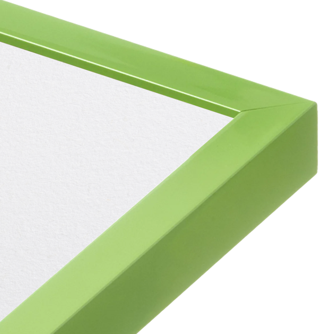 [LIFESTYLE],Fresh Lime Narrow Width Wall Frame in a room