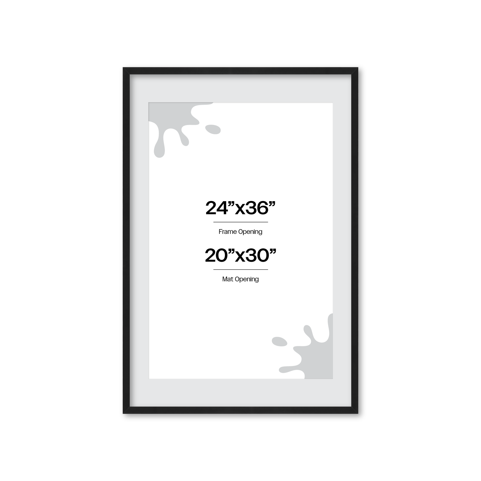 24" x 36" Espresso Manhattan Wall Frame