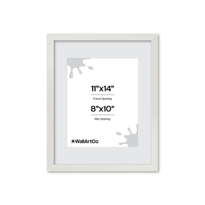 11" x 14" White Lacquer Manhattan Wall Frame