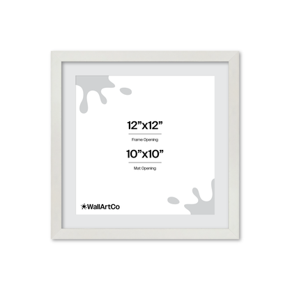 12" x 12" White Lacquer Manhattan Wall Frame