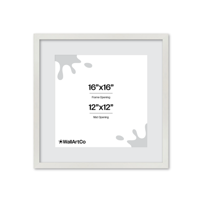 16" x 16" White Lacquer Manhattan Wall Frame