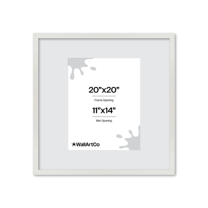 20" x 20" White Lacquer Manhattan Wall Frame