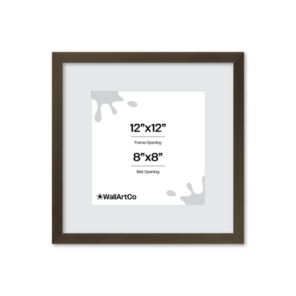 12" x 12" Brown Manhattan Wall Frame