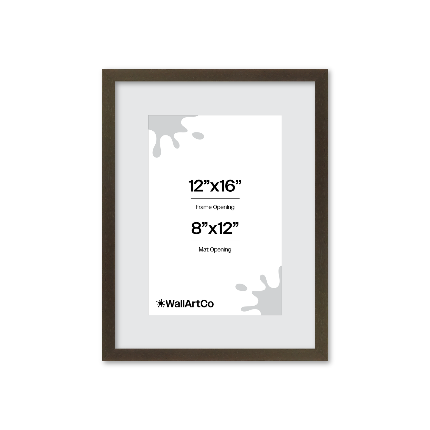 12" x 16" Brown Manhattan Wall Frame