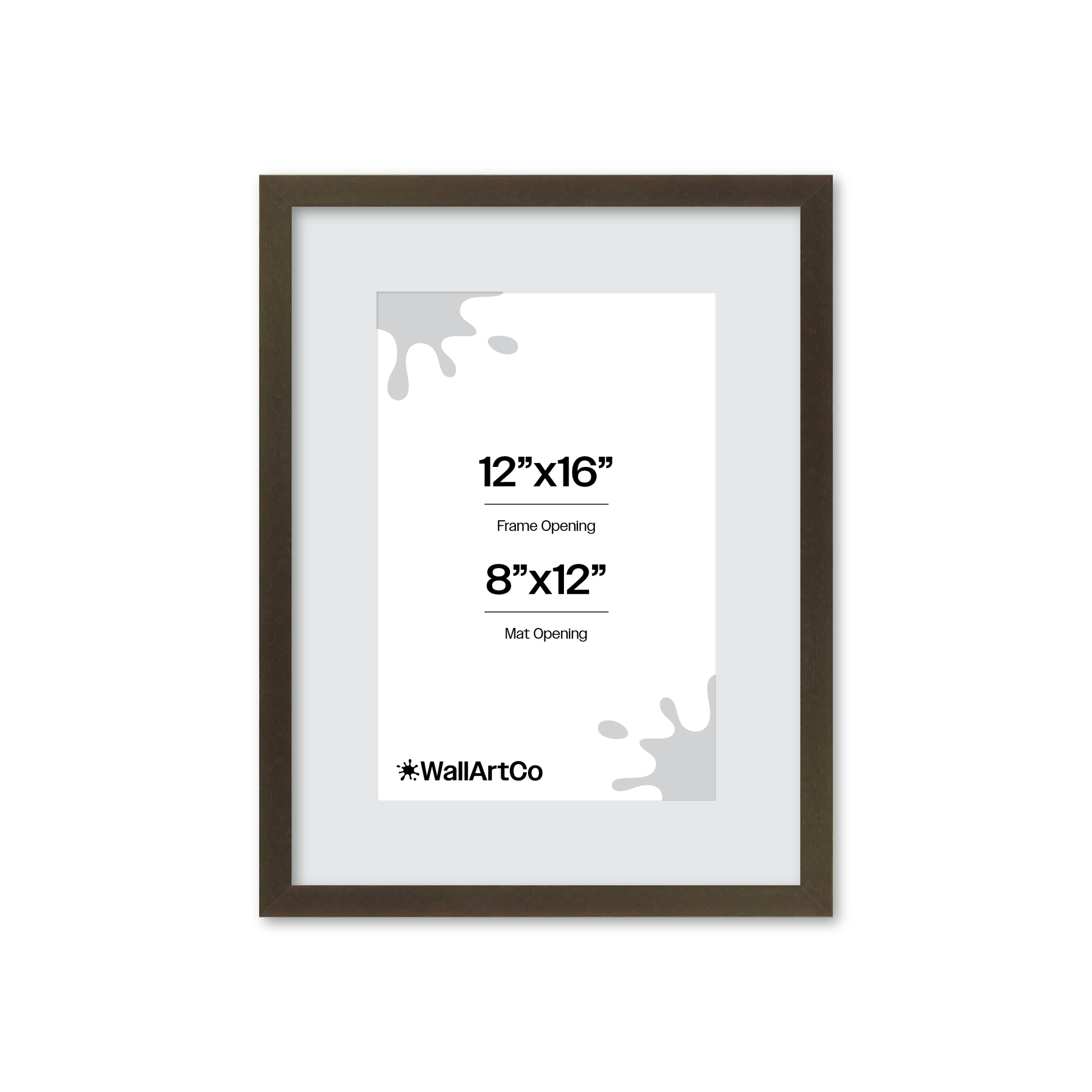 12" x 16" Brown Manhattan Wall Frame
