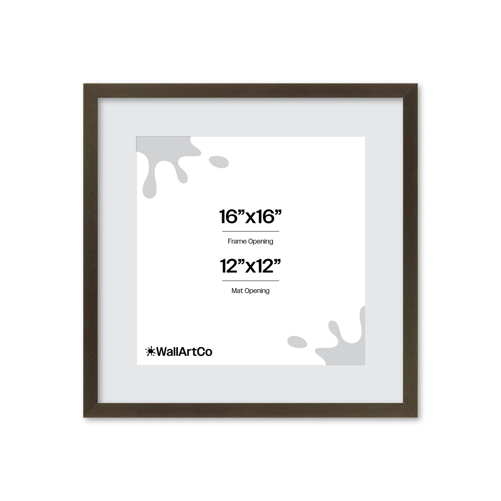 16" x 16" Brown Manhattan Wall Frame