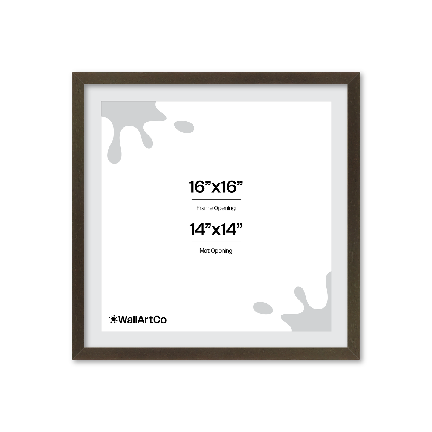 16" x 16" Brown Manhattan Wall Frame