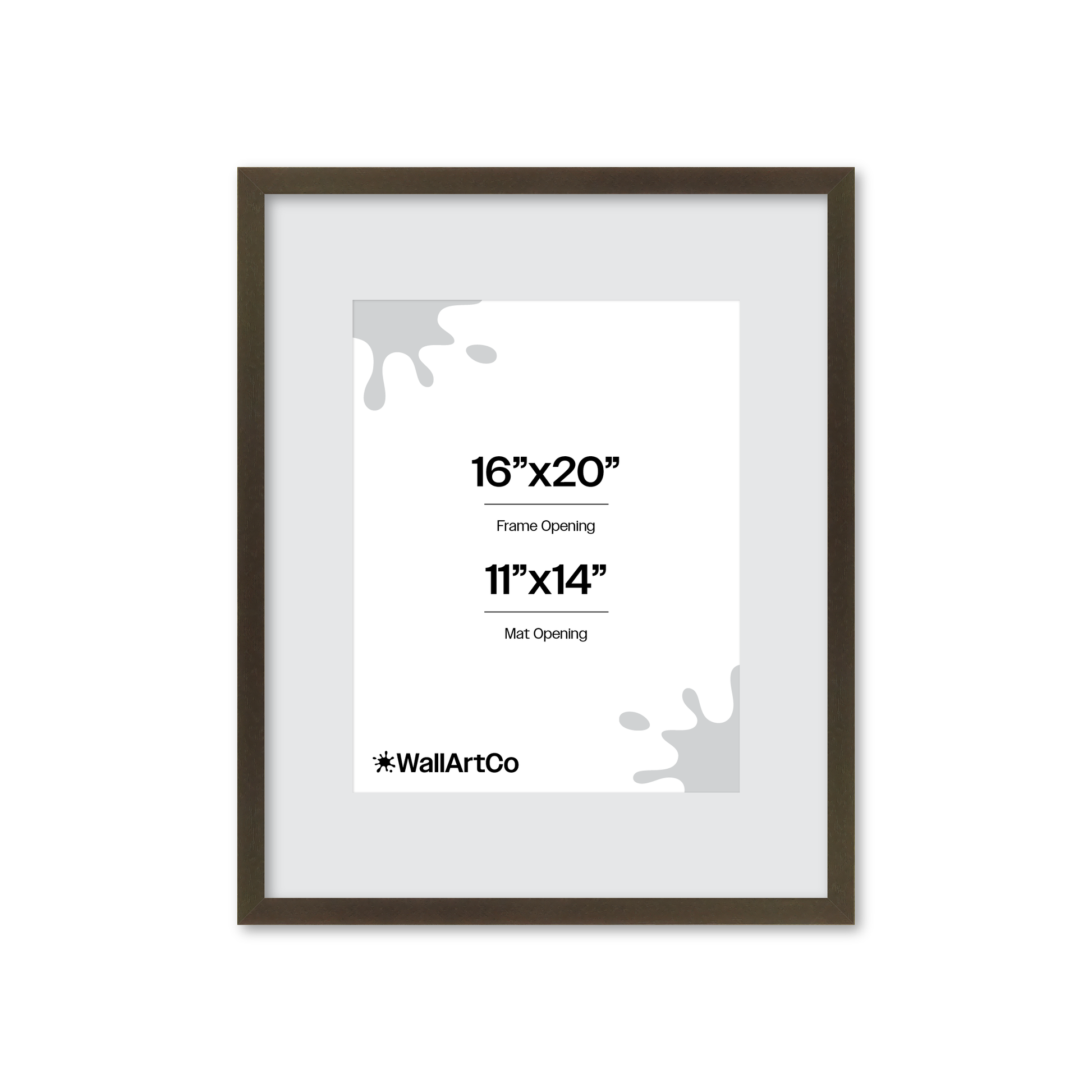 16" x 20" Brown Manhattan Wall Frame