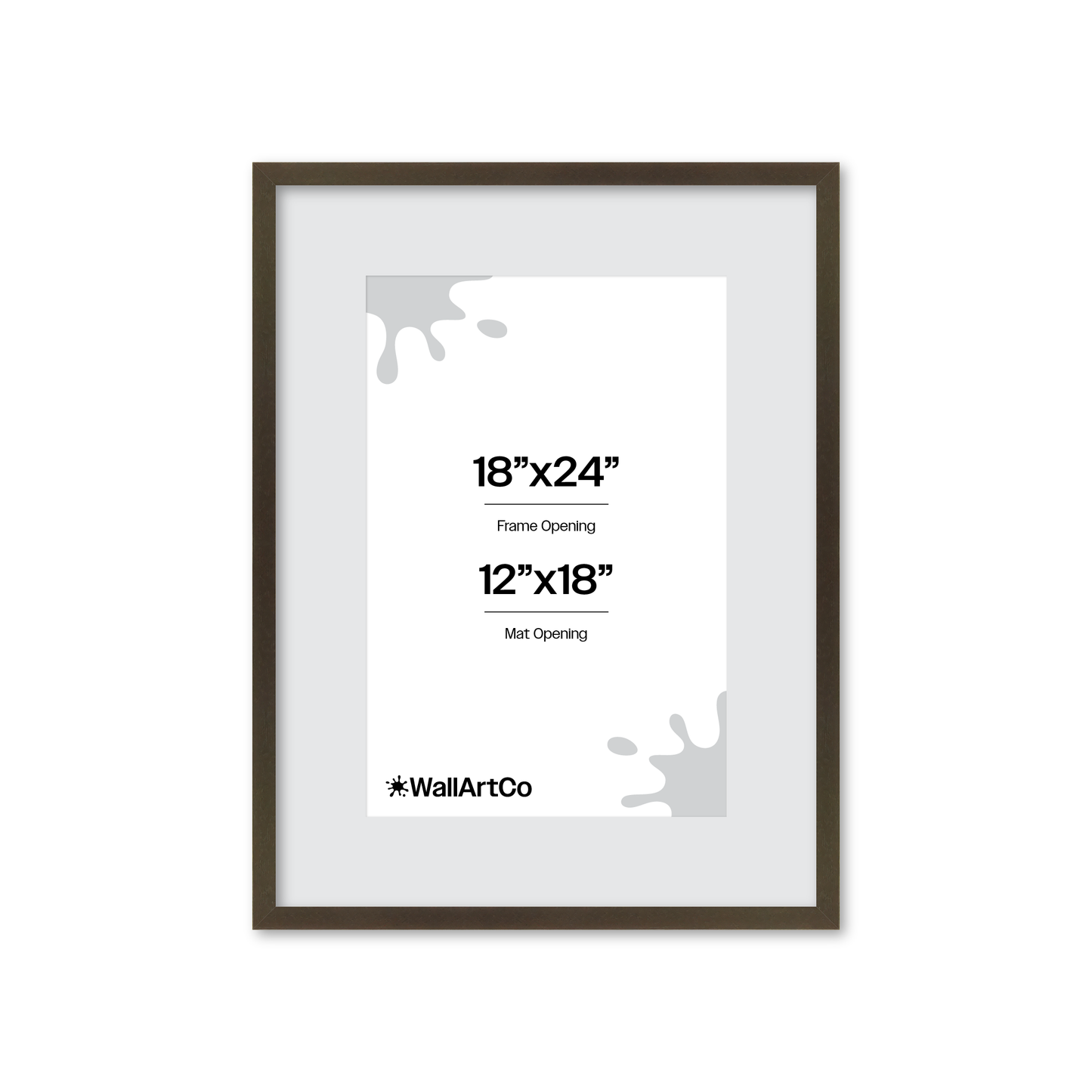 18" x 24" Brown Manhattan Wall Frame