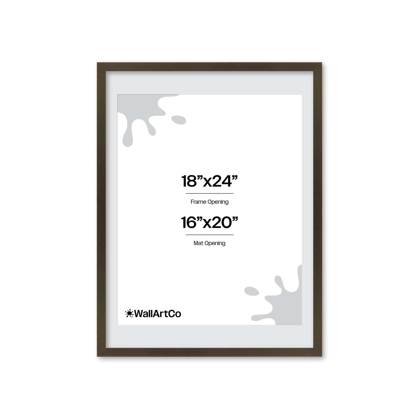 18" x 24" Brown Manhattan Wall Frame