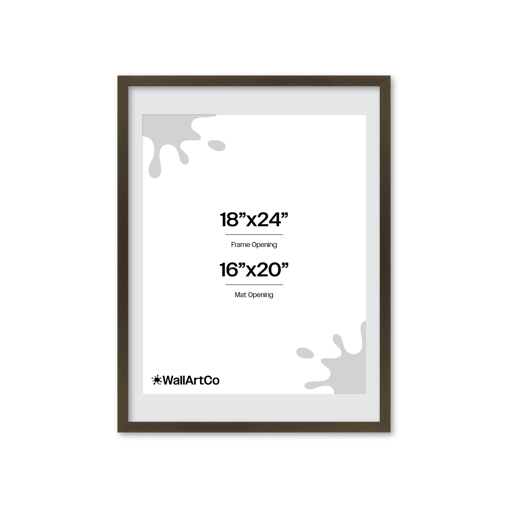 18" x 24" Brown Manhattan Wall Frame