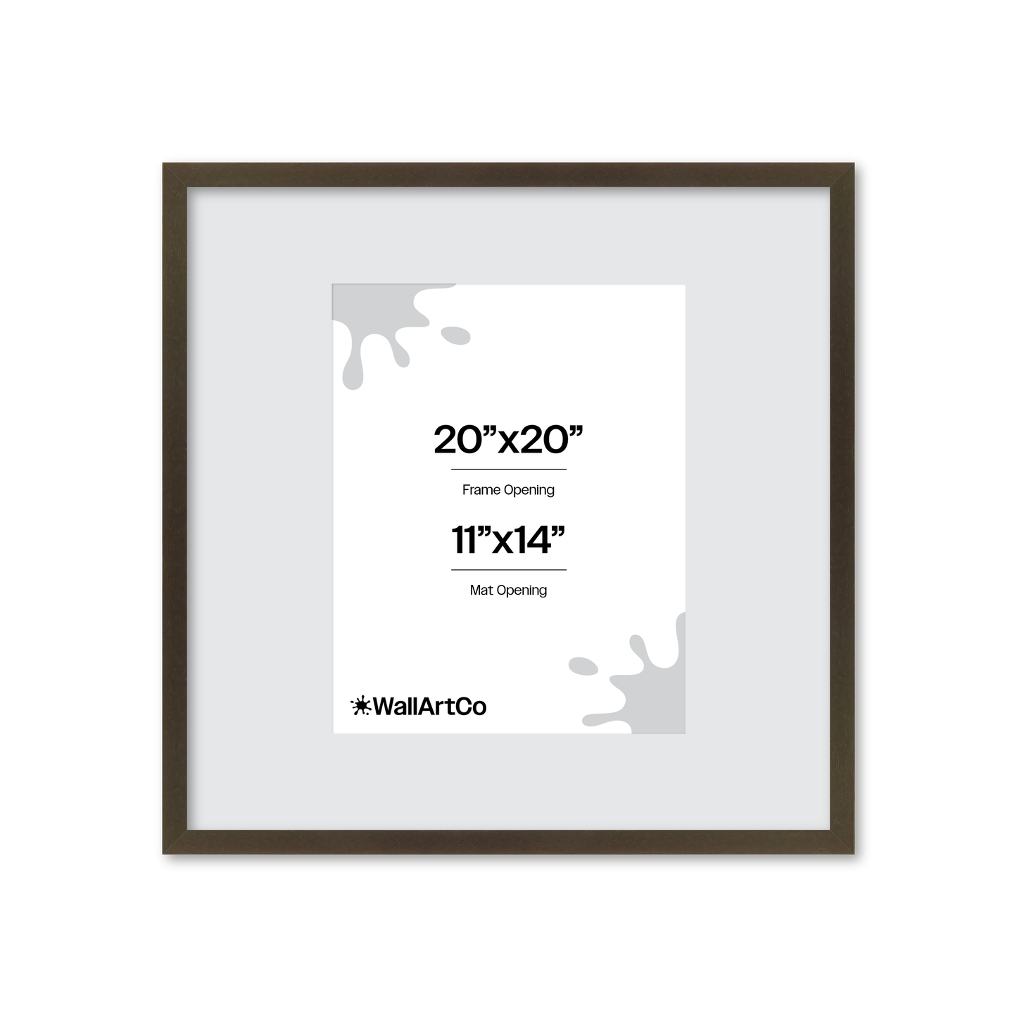 20" x 20" Brown Manhattan Wall Frame