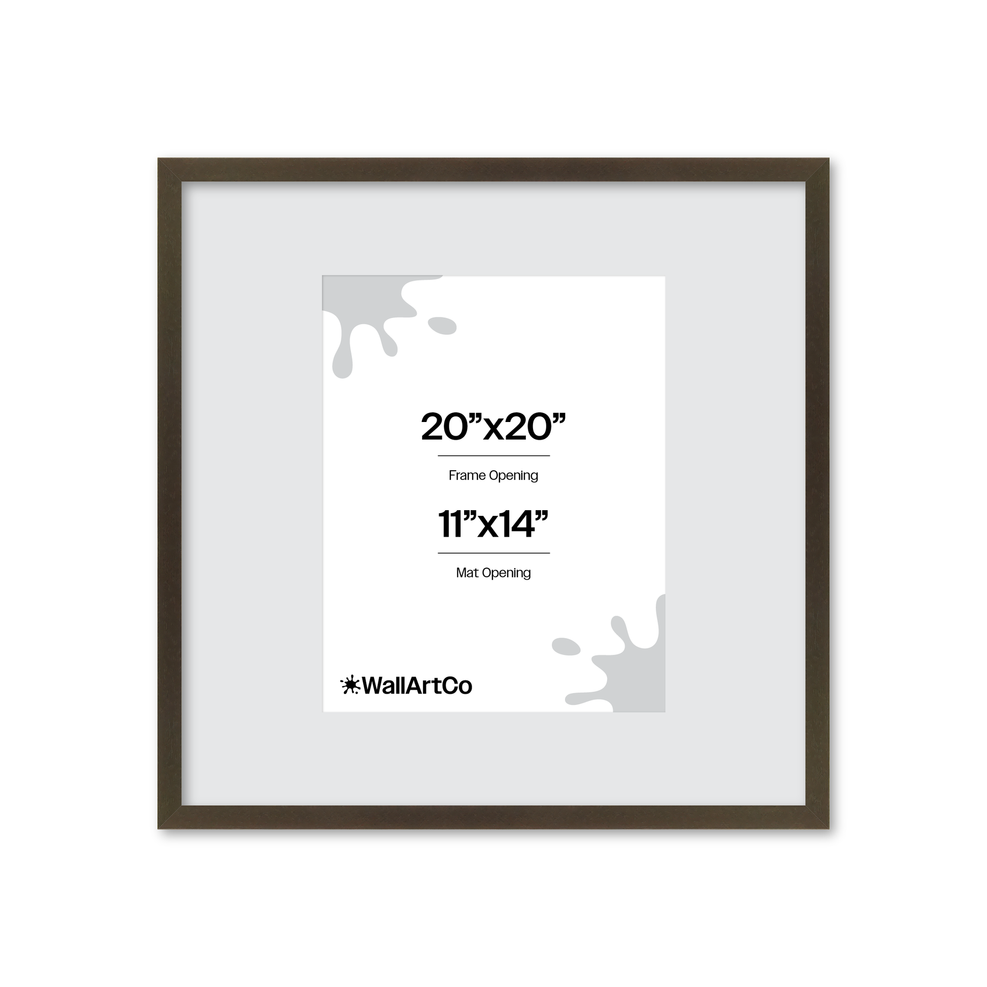 20" x 20" Brown Manhattan Wall Frame