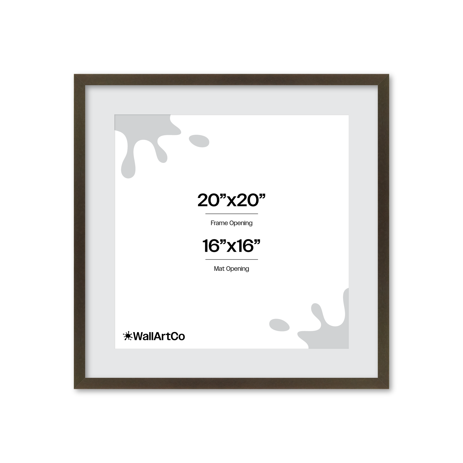 20" x 20" Brown Manhattan Wall Frame