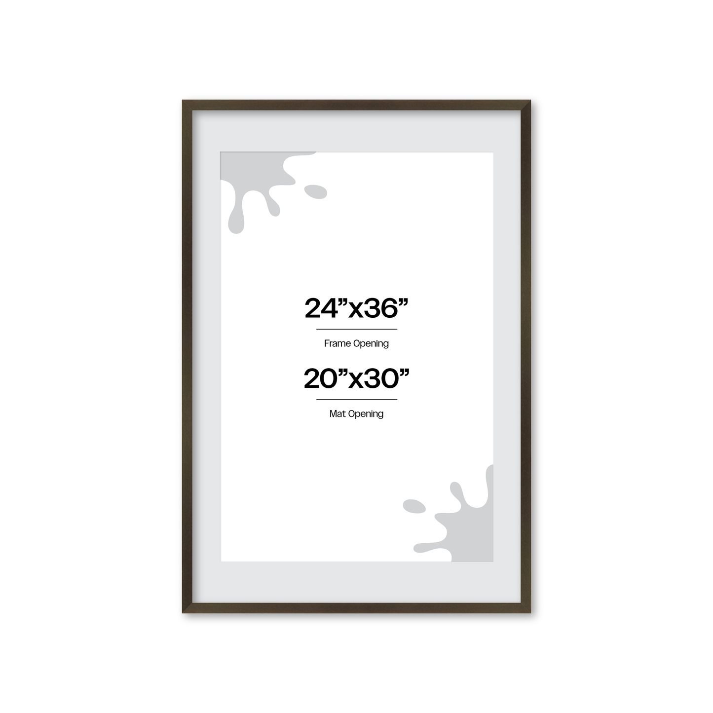 24" x 36" Brown Manhattan Wall Frame