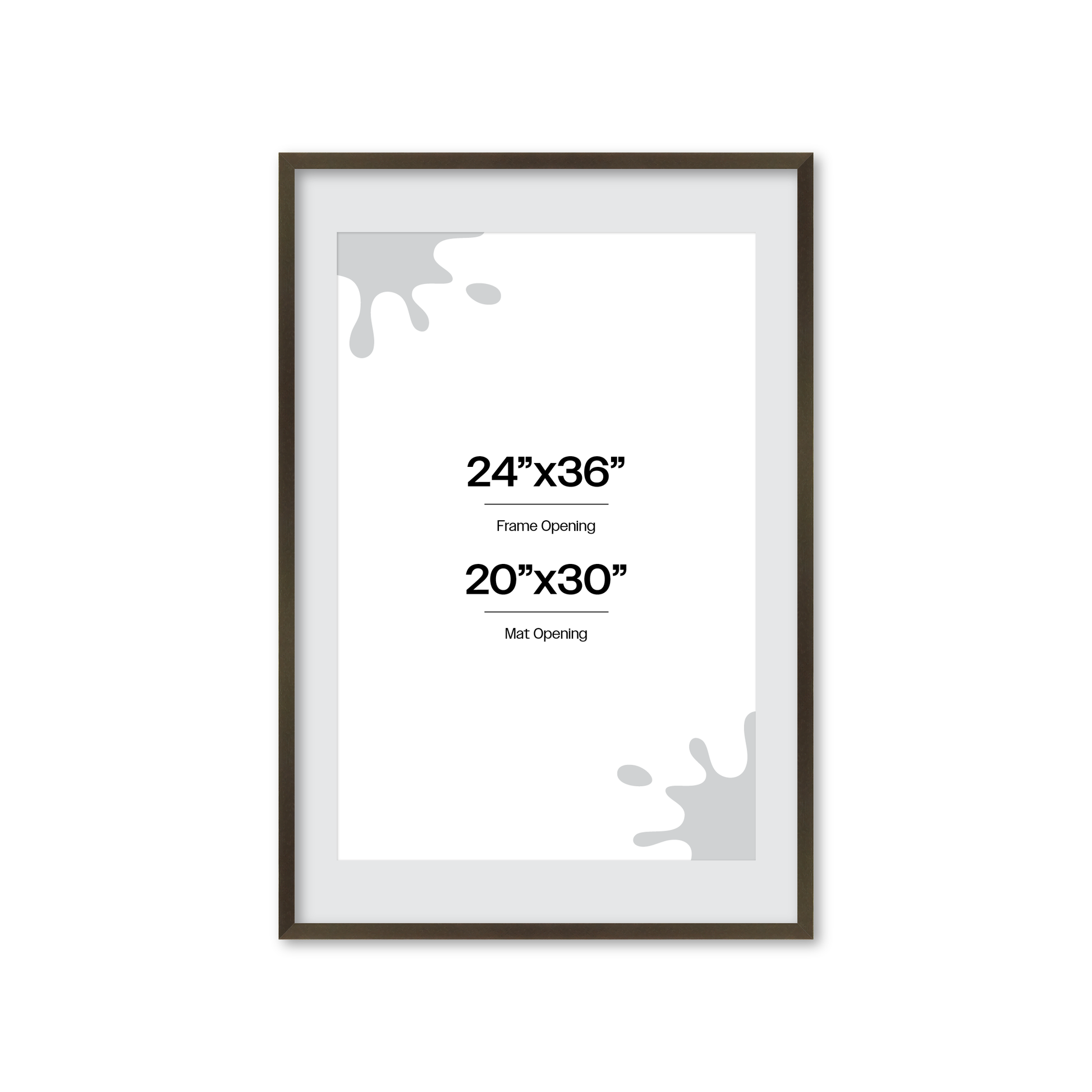 24" x 36" Brown Manhattan Wall Frame