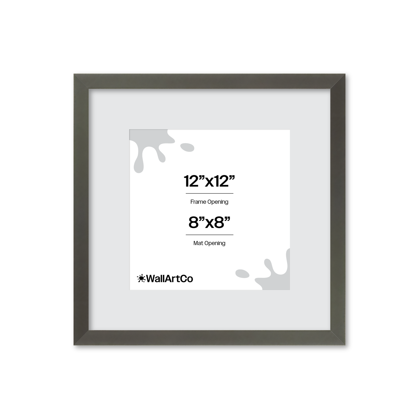 12" x 12" Gray Manhattan Wall Frame