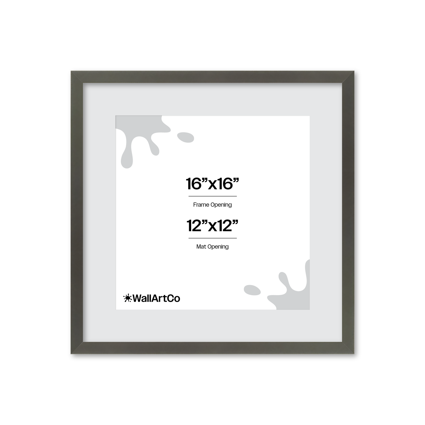 16" x 16" Gray Manhattan Wall Frame