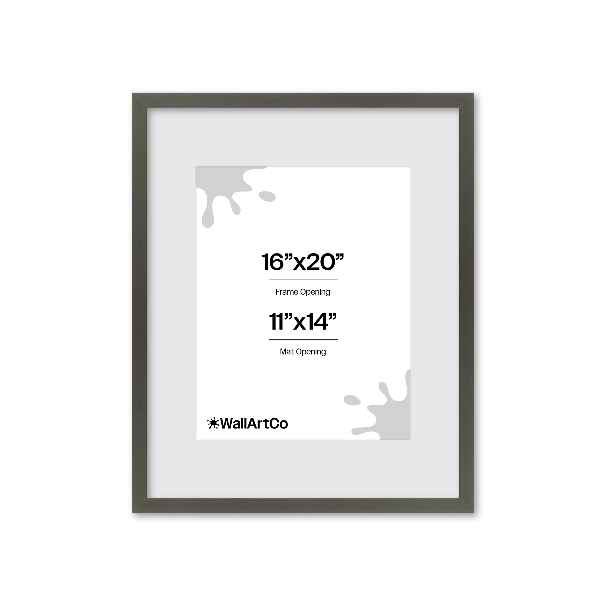 16" x 20" Gray Manhattan Wall Frame
