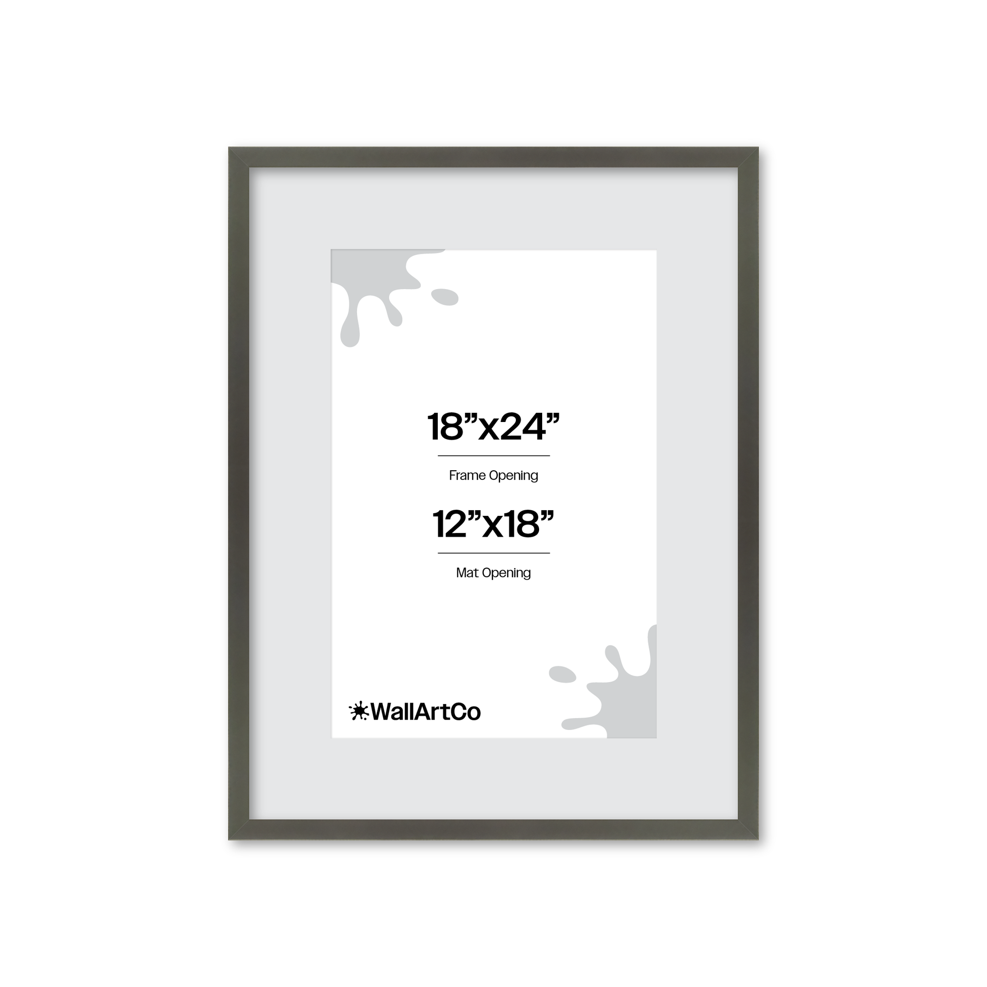 18" x 24" Gray Manhattan Wall Frame