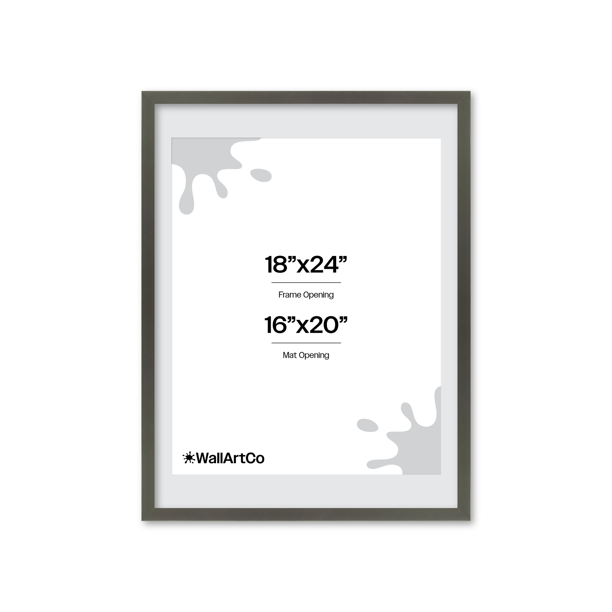 18" x 24" Gray Manhattan Wall Frame
