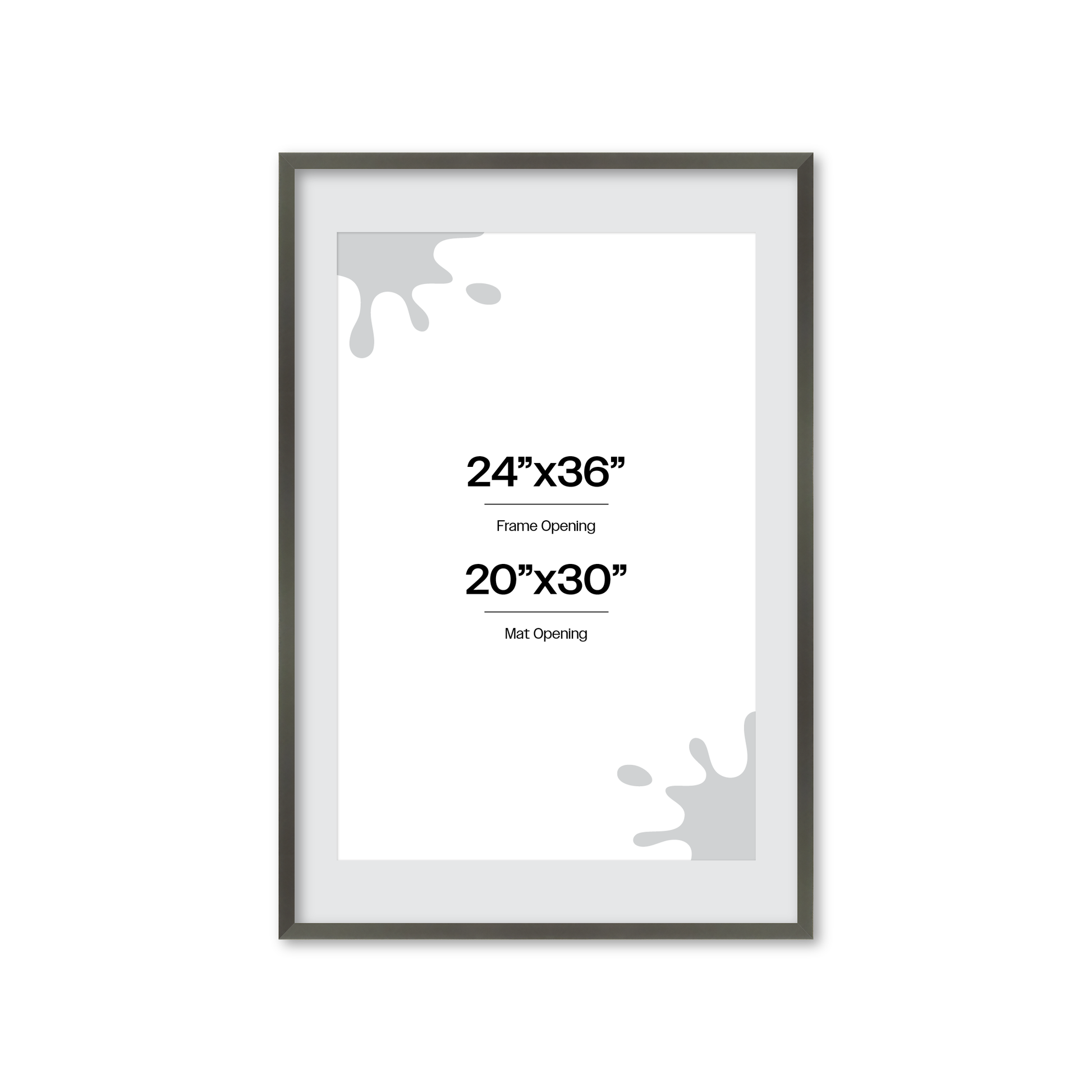 24" x 36" Gray Manhattan Wall Frame