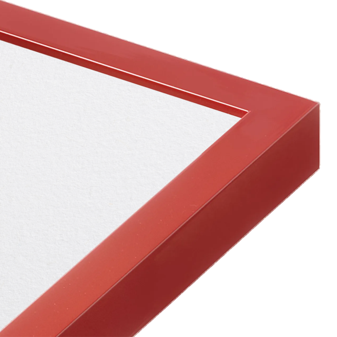 [LIFESTYLE],Cherry Red Narrow Width Wall Frame in a room