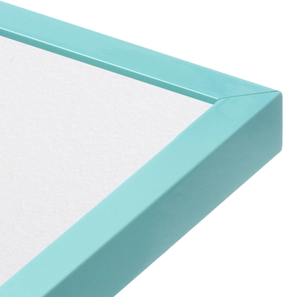 [LIFESTYLE],Capri Teal Narrow Width Wall Frame in a room