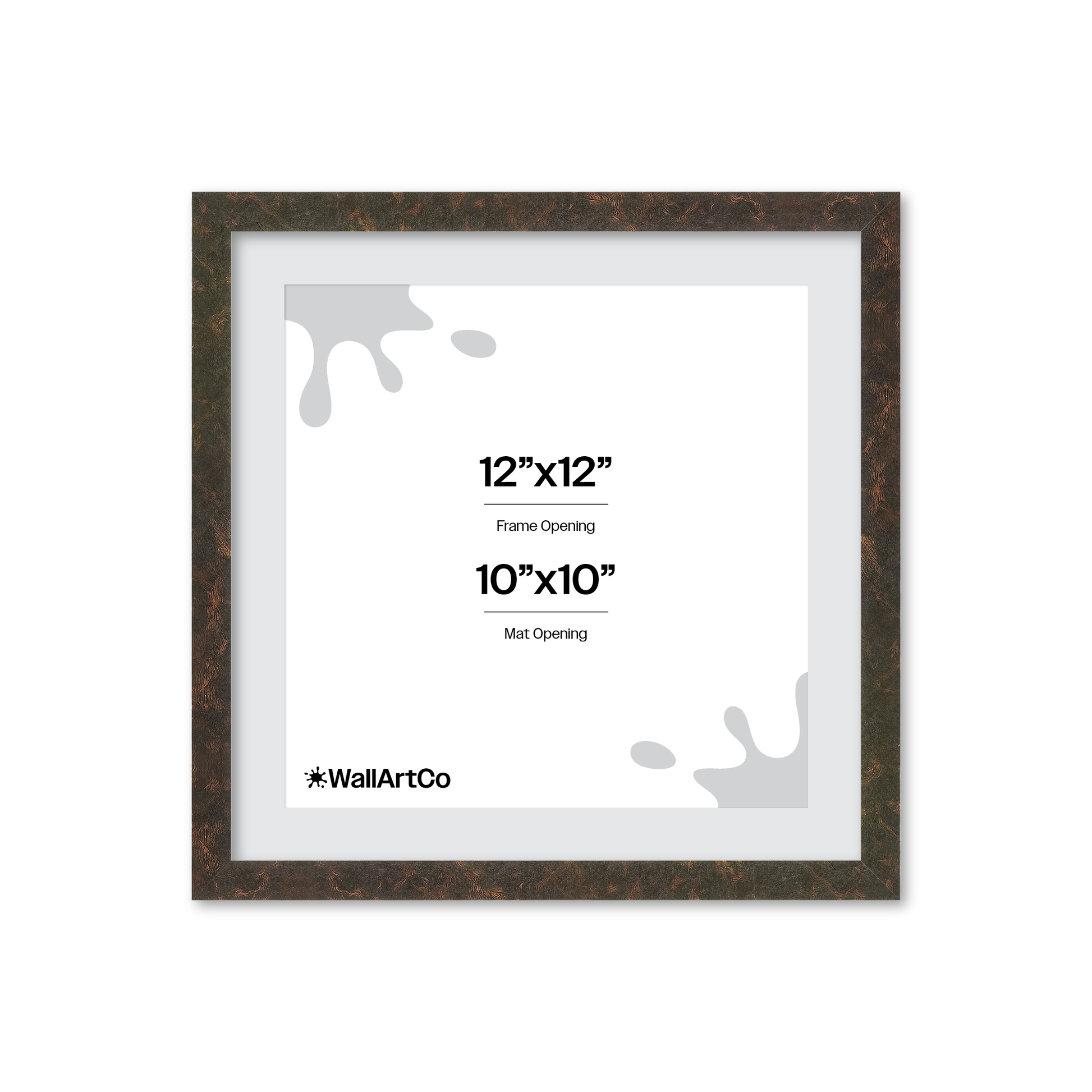 12" x 12" Rich Brown Vienna Wall Frame