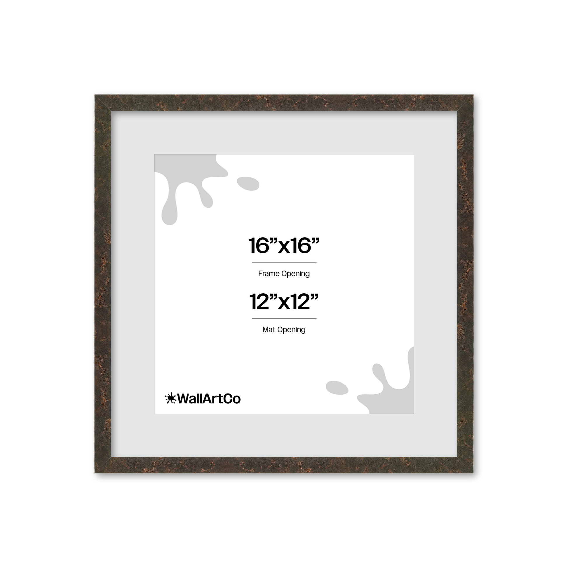 16" x 16" Rich Brown Vienna Wall Frame