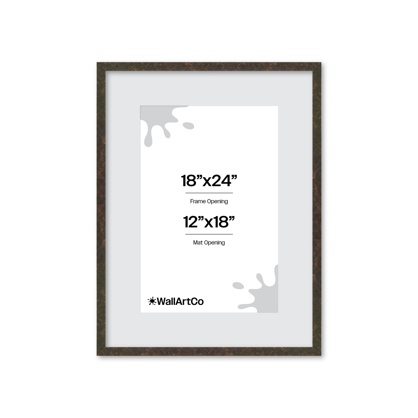 18" x 24" Rich Brown Vienna Wall Frame
